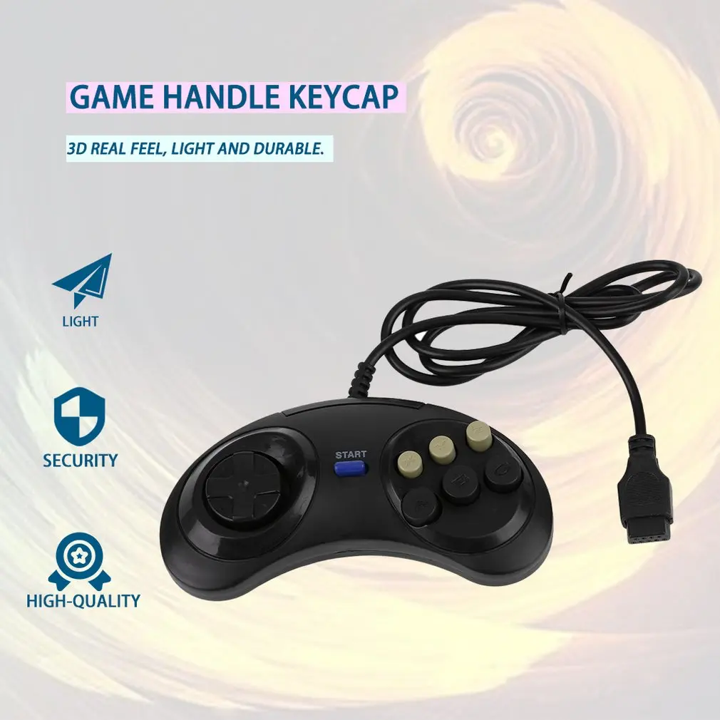Para controlador de juego SEGA Genesis Megadrive para controlador de mango de 16 bits Gamepad de 6 botones para accesorios de juego SEGA MD - imagen 4