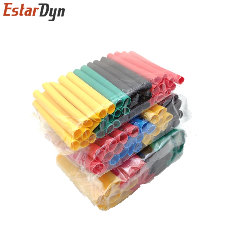 328 unids/set manguito envoltura de alambre kits de tubos de Cable eléctrico de coche tubo termorretráctil poliolefina 8 tamaños Color mezclado т Leboмоусадка - imagen 5