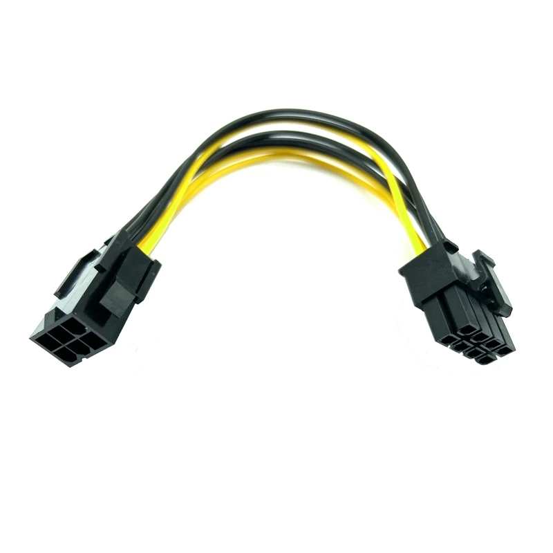 5 uds 6 pines Feamle a 8 pines macho PCI Express Cable convertidor de energía CPU tarjeta gráfica de vídeo 6 pines a 8 pines Cable de alimentación PCIE - imagen 4