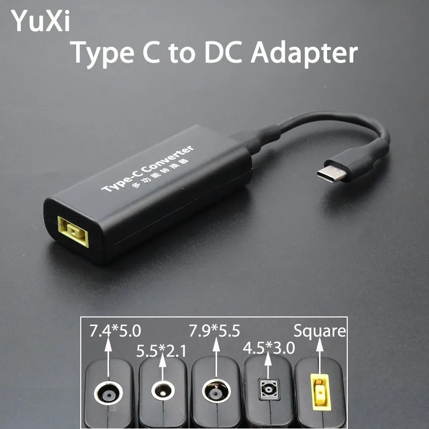 Adaptador USB-C a DC para Portátil Lenovo Dell HP Asus