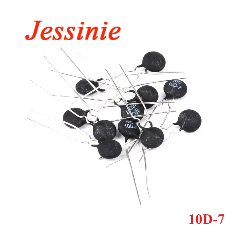 Resistencia termistor 20 piezas NTC 10D-7 10D7, resistencia térmica