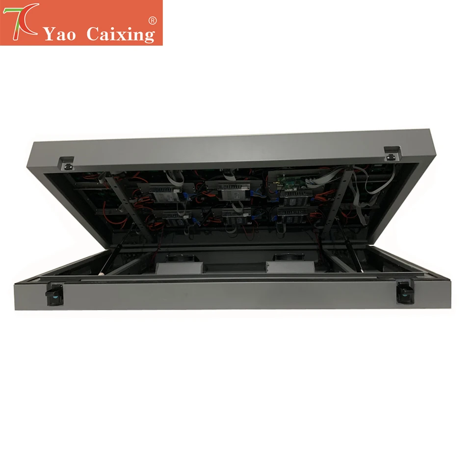 SMD P6 tablero de vídeo abierto frontal al aire libre gabinete de hierro impermeable pantalla de visualización de coche de matriz led - imagen 4