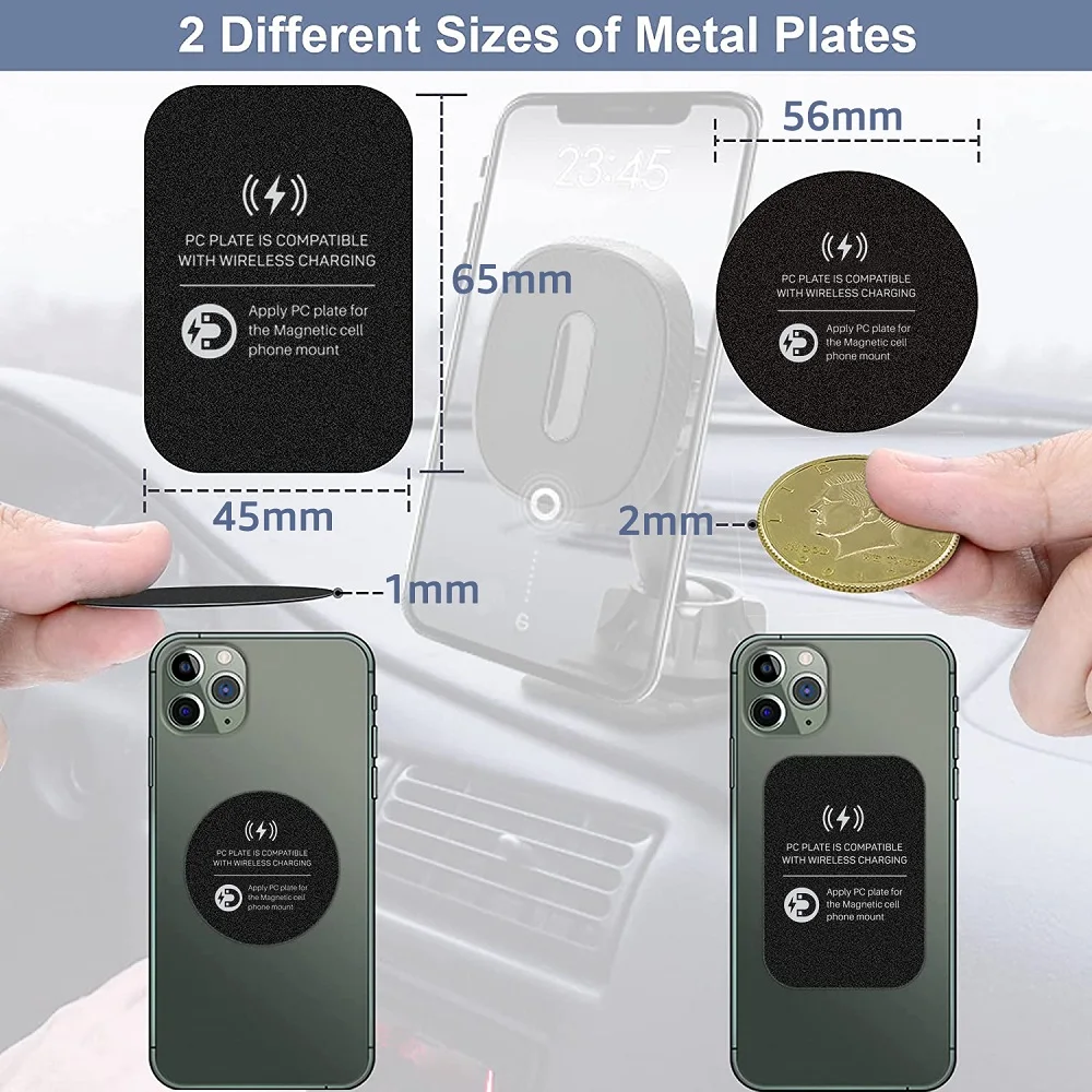 Soporte magnetico de coche con carga inalambrica para iPhone y Samsung - imagen 3