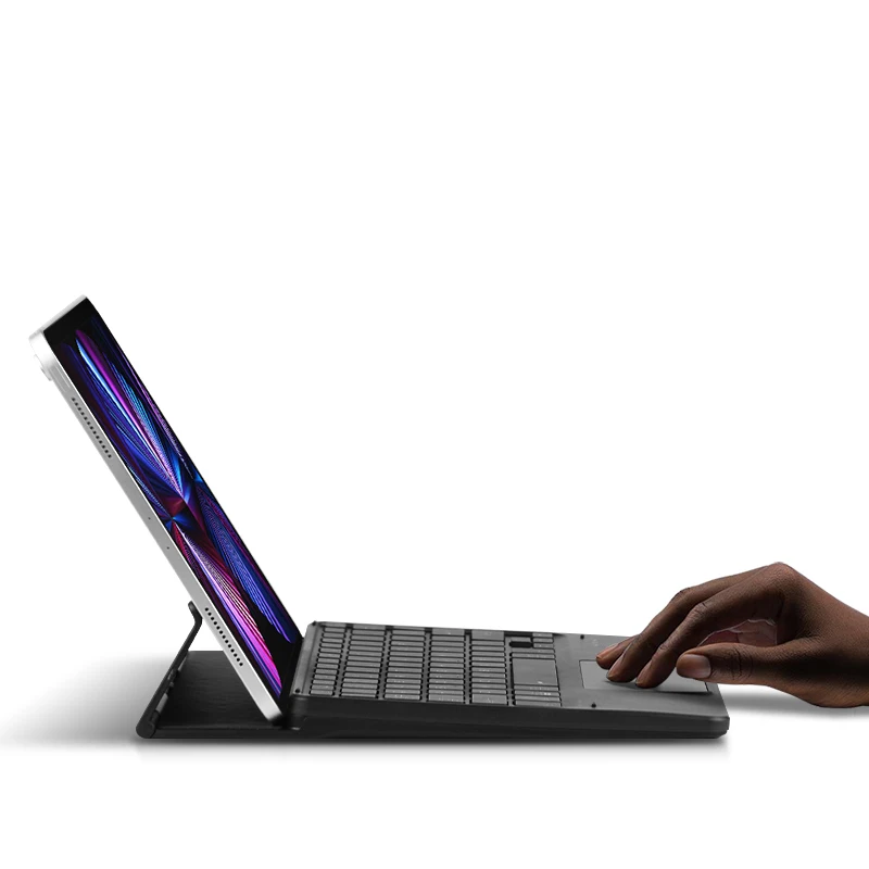 Teclado de tableta AJIUYU para Samsung Galaxy Tab S10 S9 FE 10,9 "S7 S8 A9 + 11 pulgadas A8 inalámbrico BT Touchpad soporte de teclado retroiluminado - imagen 4