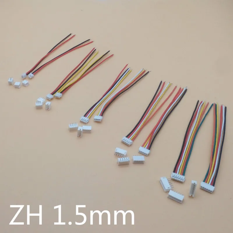 Kit Conectores SH1.0 JST1.25 ZH1.5 PH2.0 XH2.54 Macho+Hembra con Cable - imagen 2