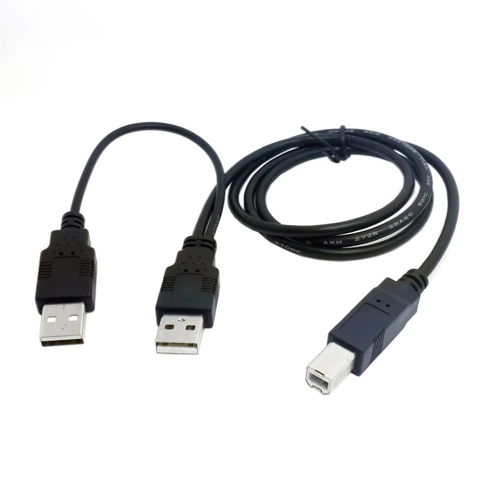 AM-BM Cable USB 2.0 Macho-Macho Alimentación Disco Duro Portátil - imagen 2
