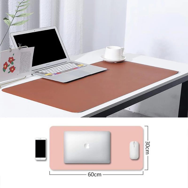 Muismat-alfombrilla de ratón de cuero PU para juegos, gran calidad, resistente al agua, antisuciedad, alfombrilla de escritorio acolchada para mascotas - imagen 3