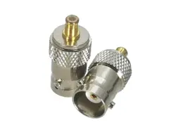 Adaptador Conector BNC Hembra a MCX Macho RF Coaxial Recto