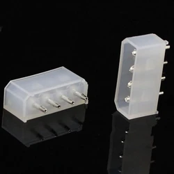 Aguja Hueca Recta PC - Conector de Alimentación IDE ATX 4P 4D Blanco