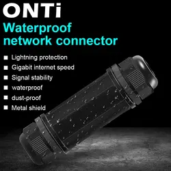 ONTi Conector RJ45 IP67 Impermeable Extensión Acoplador Cat5/6/7/8P8C