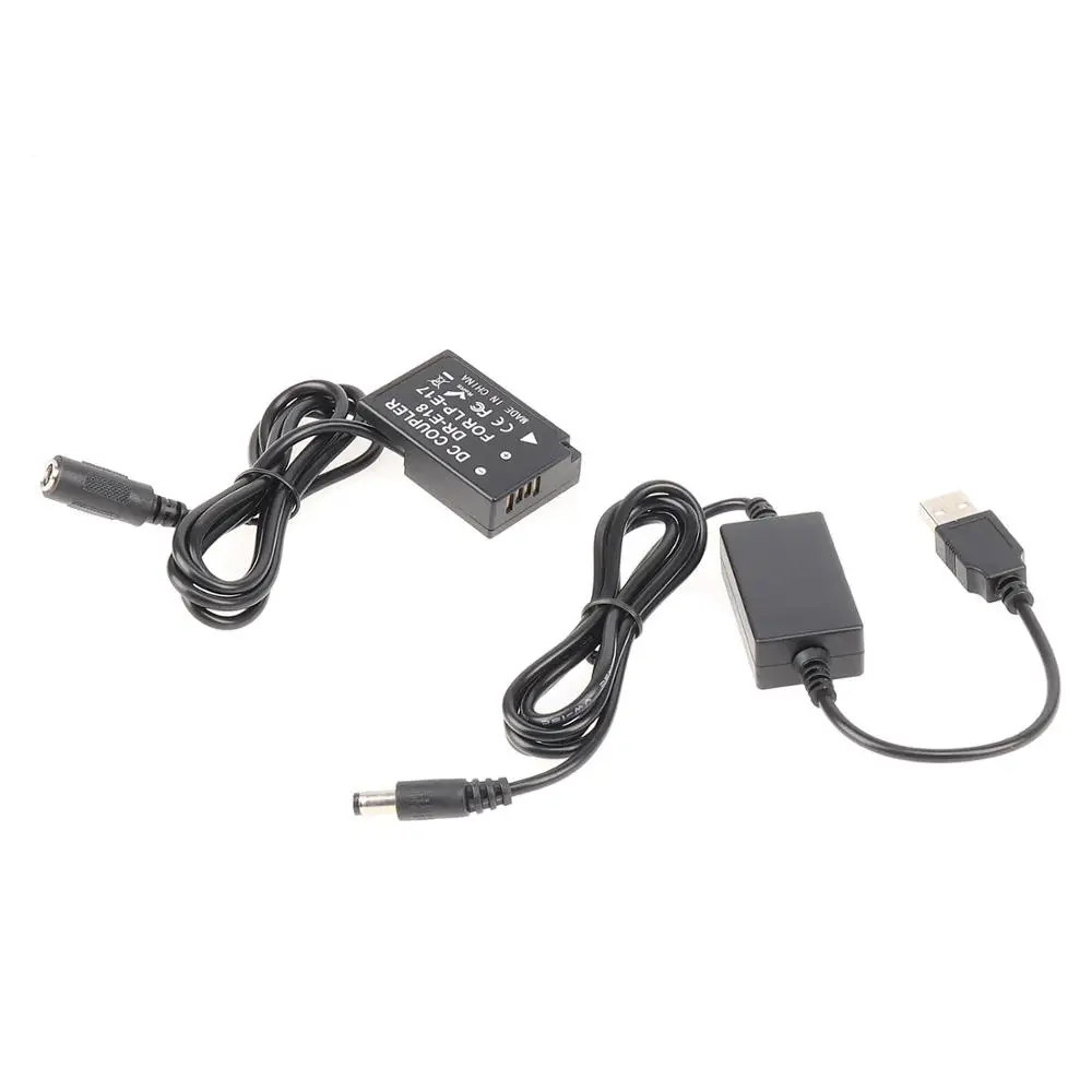 Placa de batería simulada LP-E17, acoplador de CC, Cable USB de 5V 2A para Canon RP 77D 200D 750D 760D 800D