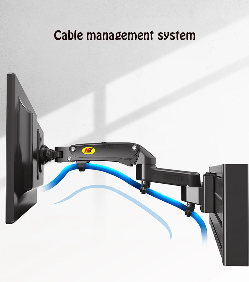 Soporte ergonómico para pantalla LCD LED NB M150, montaje con ranura para pantalla, carga de 2-7kg, 17-27&quot; - imagen 5