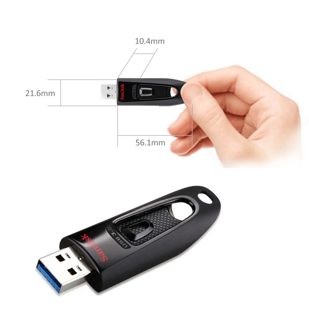 SanDisk-unidad Flash USB 3,0 CZ48, Pendrive pequeño de 256GB, 128GB, 64GB, 32GB y 16GB, dispositivo de almacenamiento - imagen 5