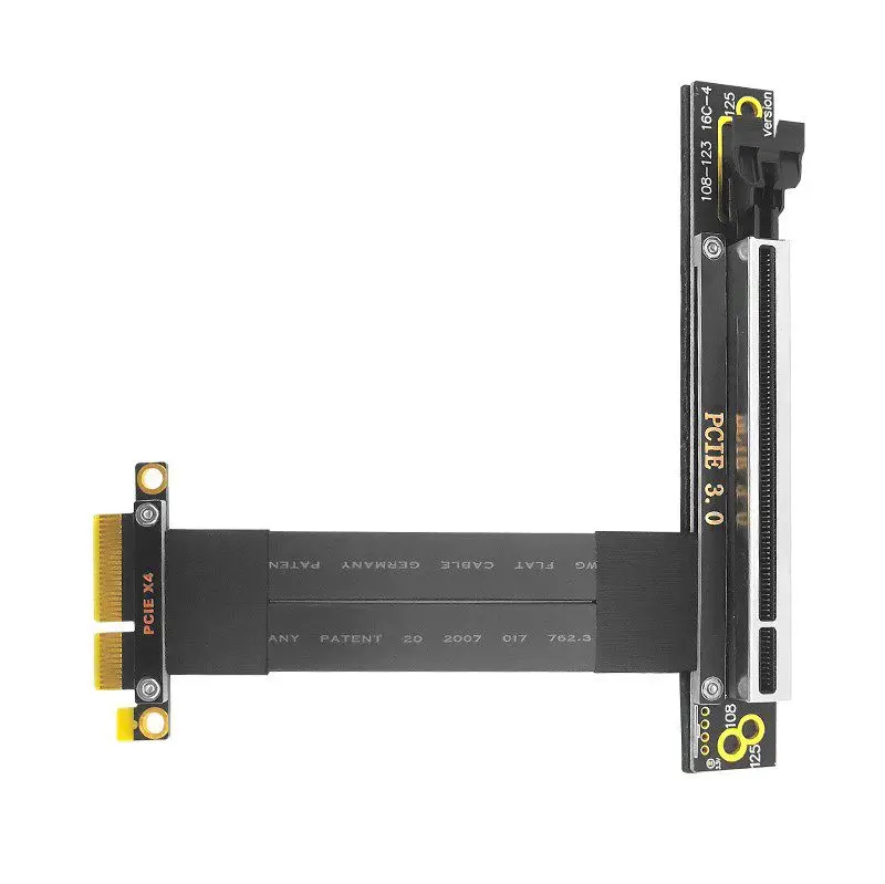 Cable elevador PCIe 4x 16x 3,0 X4 X16 extensor elevador PCI Express Cable elevador GUP Flexible de 90 grados para tarjeta gráfica Inst Vertical - imagen 2