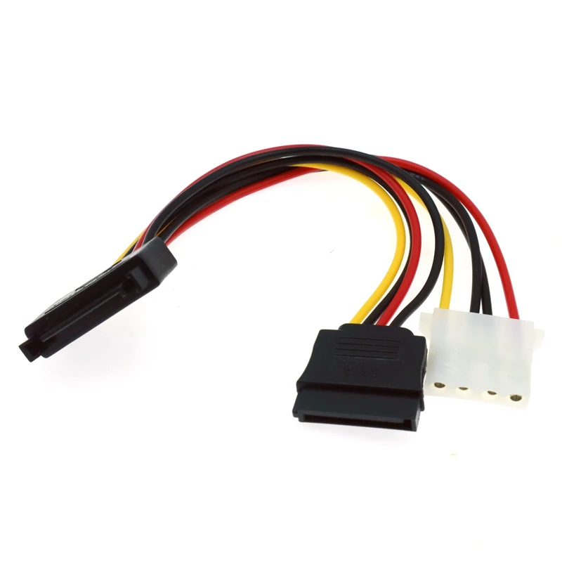 Para caja de computadora 15 pines macho serie a 15 pines IDE Molex hembra + Cable de alimentación hembra SATA de 4 pines 0,2 M - imagen 2
