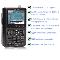 Medidor Señal Satélite DVB-S Satlink WS6906 Pantalla LCD 3.5"