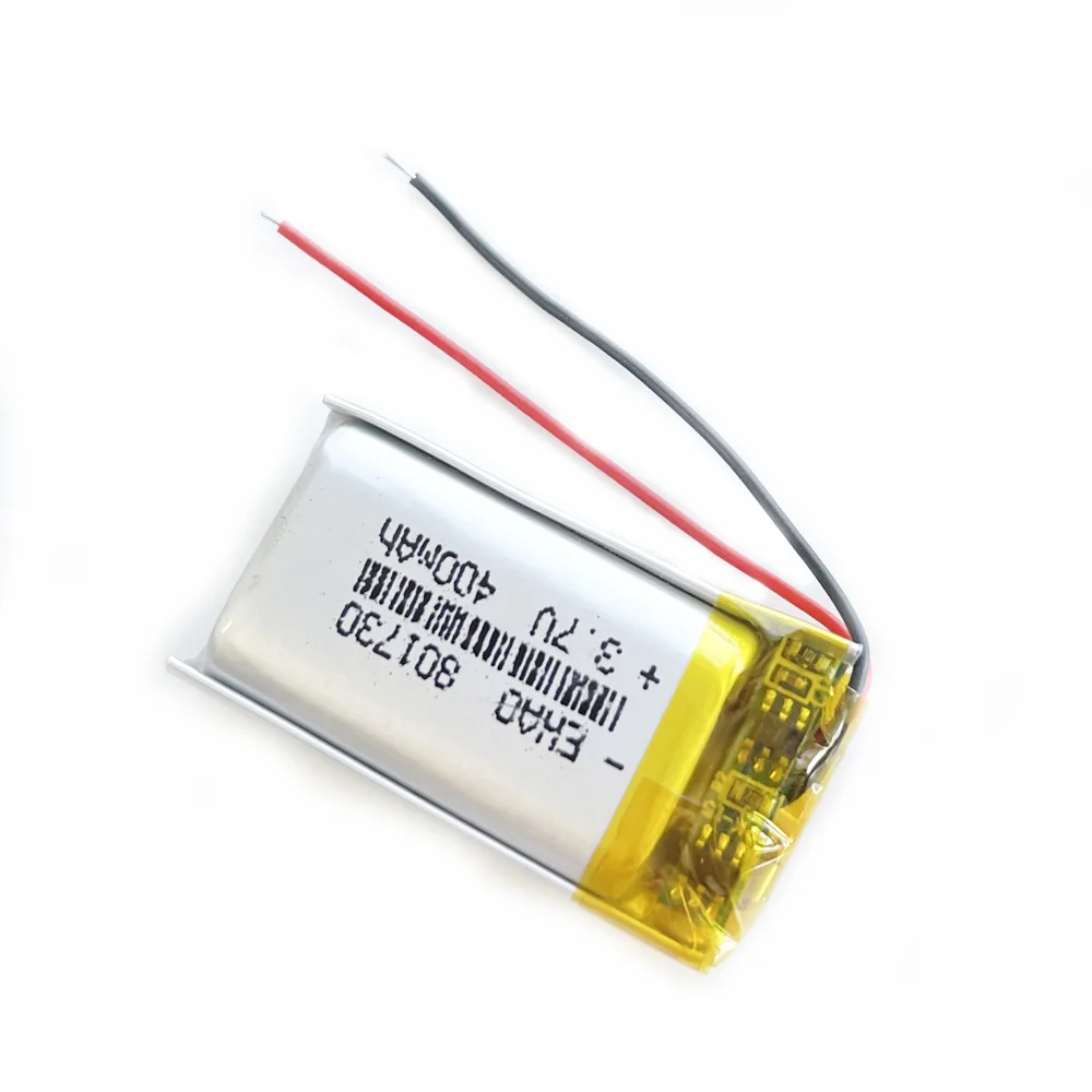 10 PCS 3.7V 400mAh Batería recargable Lipo de polímero de litio 801730   Para lápiz de grabación Mp3 GPS Bluetooth masajeador auriculares - imagen 5