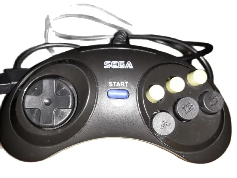 Mando Original Sega Saturn, controlador oficial Sega Genesis, almohadilla de Arcade de 6 botones para Sega, Puerto Original - imagen 5