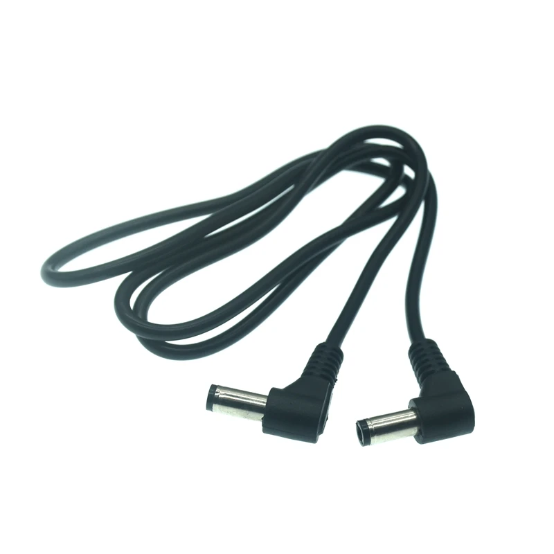 5 uds enchufe de alimentación CC en forma de L 5,5X2,5mm/5,5*2,5 macho conector de ángulo de codo doble de 90 grados con Cable conector 50cm 1M 1,5 M - imagen 2