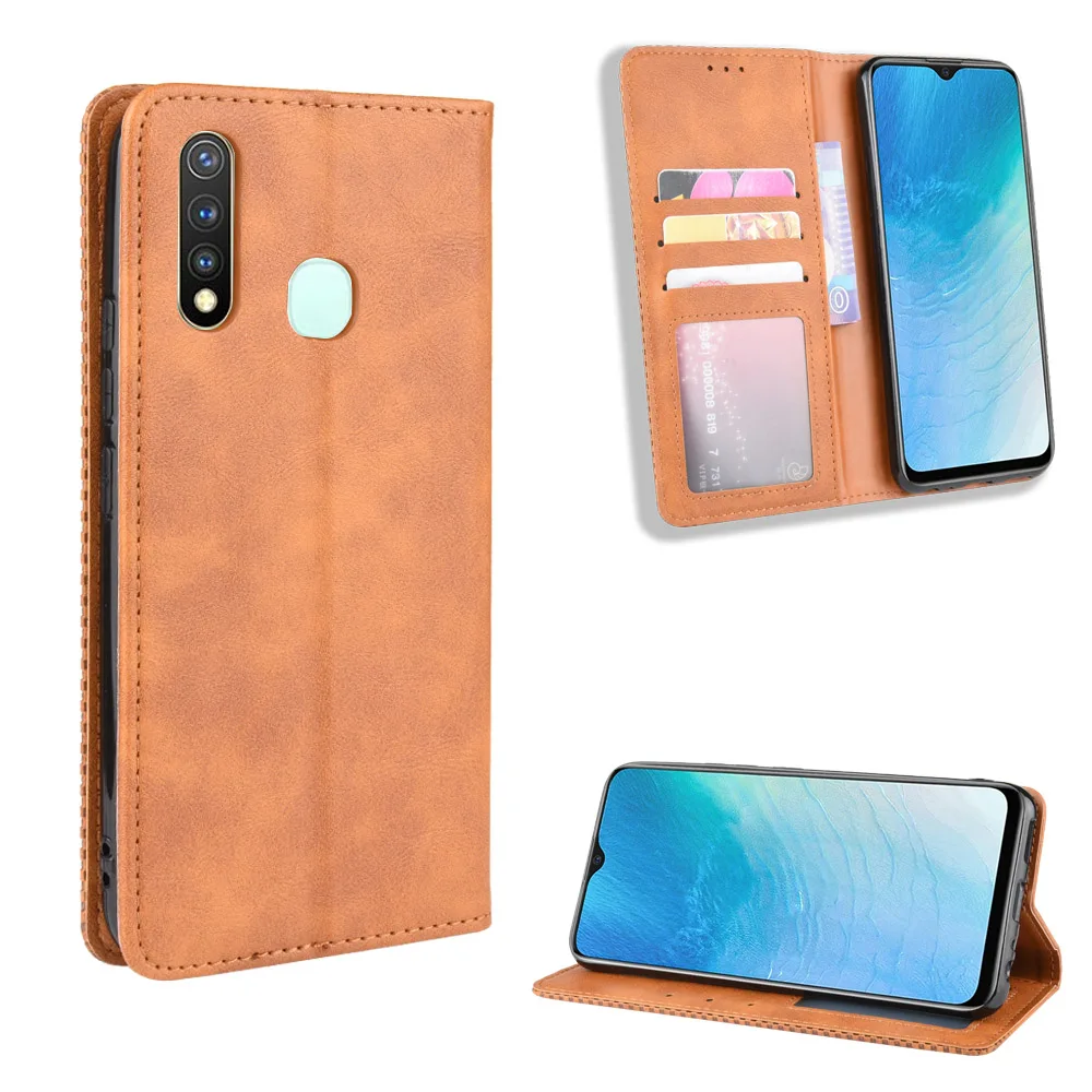 Funda Retro de cuero con tapa para VIVO S5, Nex 3, V17, U3, Y11, 2019, cartera con tapa magnética para V17 Pro, IQOO 3, NEO, U10 - imagen 5