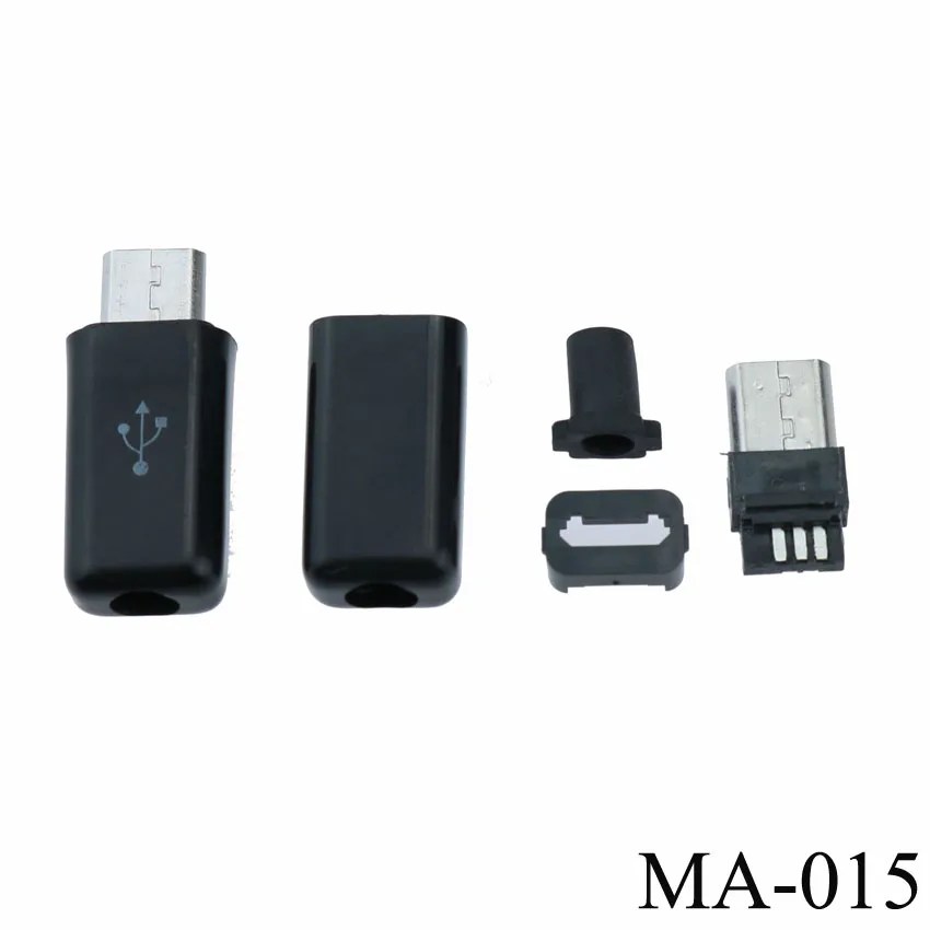 Conector Micro USB macho, 1 piezas, de segunda mano, carga trasera, color blanco y negro - imagen 3