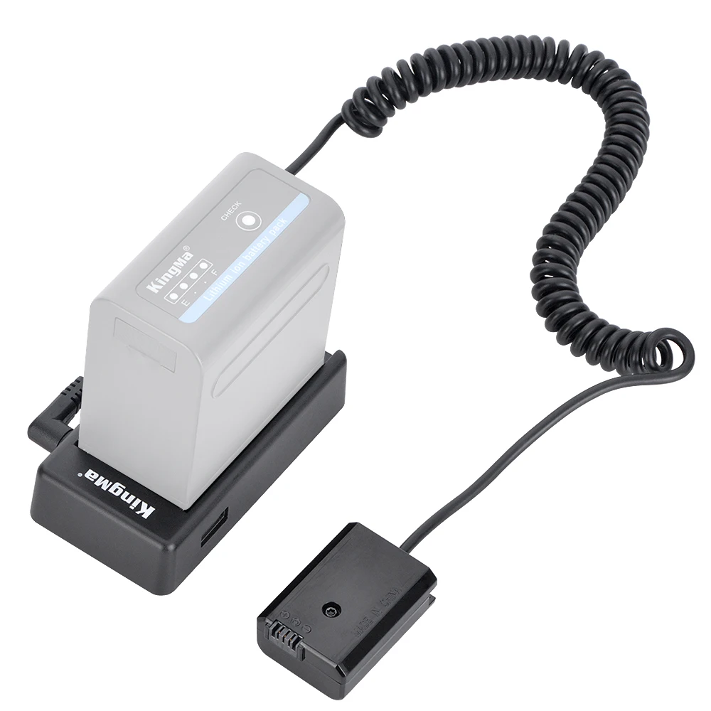 KingMa-batería ficticia de NP-FW50, placa adaptadora de batería de NP-F para Sony ZV-E10, A7M2, A7II, A7S, A7R, A7RII, A6000, A6300, A6400, A6500 - imagen 5