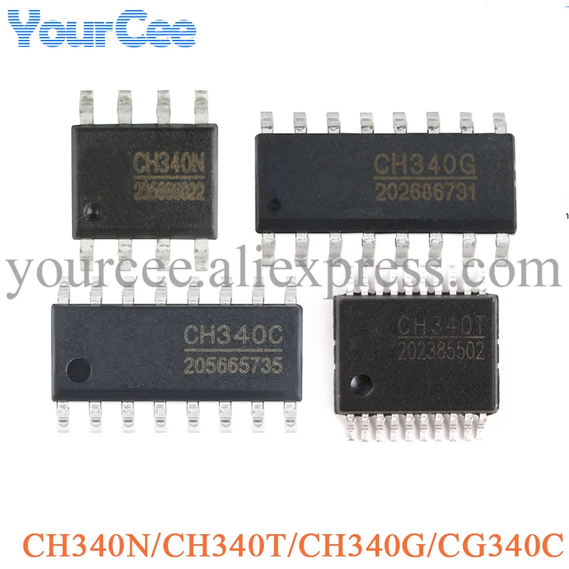 10 uds/1 unidad de Chip de interfaz USB a UART CH340 CH340C CH340G CH340T CH340N CH340X CH340B CH340E CH340K CH340S Chip IC - imagen 2