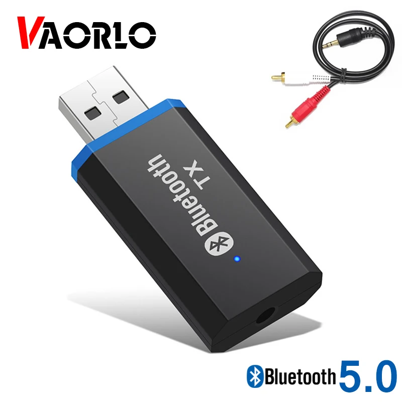 Adaptador USB 5,0 Bluetooth Plug And Play para PC, TV, BT, altavoz, auriculares, 3,5mm, AUX, RCA, Jack, Audio, transmisor inalámbrico Bluetooth