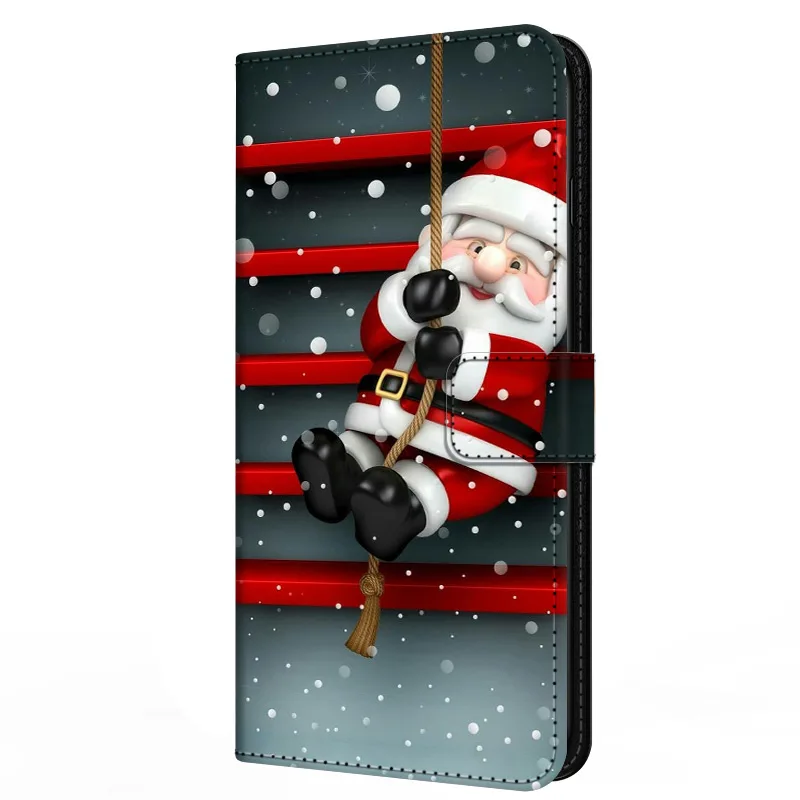 Fundas de cuero navideñas para Honor Magic 6 Pro, funda Magic6 Lite, bonita funda tipo billetera con soporte, Honor Magic 6Pro Pro 6Lite - imagen 4