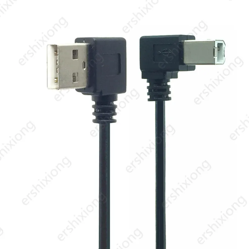 Escáner de impresora de ángulo derecho e izquierdo, cable de 90 grados, 50cm, 2,0 cm, USB 100 A macho A USB B macho tipo B BM - imagen 4