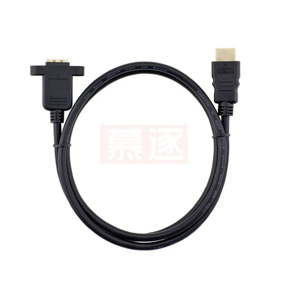 Cable de montaje en Panel macho a hembra de extensión compatible con HDMI 28AWG CL2 con clasificación 1080P 0,3 M/0,6 M 1M/1,5 M (con tornillo)