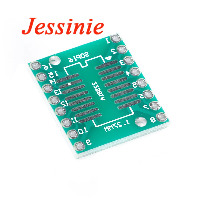 10 Uds SOP16 SSOP16 TSSOP16 amplia Placa de Adaptador convertidor de parche de matrícula a DIP16 DIP Pin 0,65mm, paso de 1,27mm de prueba de transferencia de - imagen 2