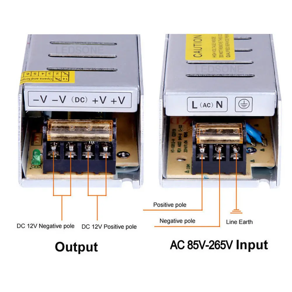 Transformador de 220V a 110V, convertidor de 12V y 24 V, fuente de alimentación larga de CA y CC de 12 y 24 V, 3A, 5A, 10A, 15A, 30A, 220V a 12V y 24 V - imagen 5
