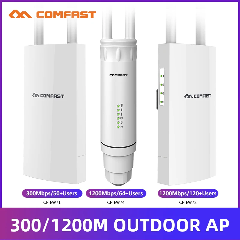 Comfast 300M/1200M punto de acceso al aire libre extensor WiFi inalámbrico 2,4G/5GHz AC1200 enrutador de área ancha antenas WiFi repetidor de calle AP - imagen 3