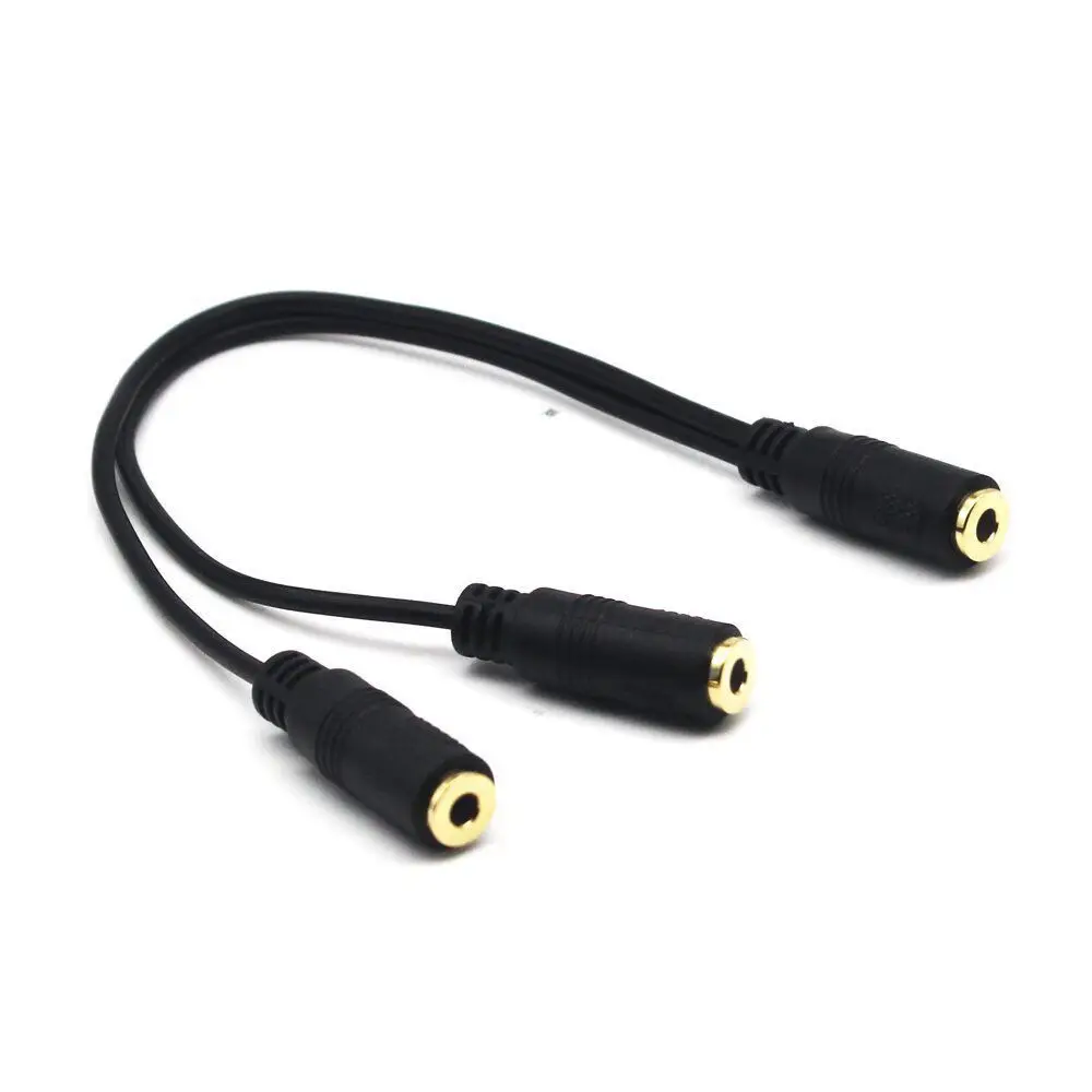 Divisor de auriculares adaptador de auriculares Audio 3,5mm hembra a 2 hembra Jack 3,5 micrófono Y divisor auriculares a adaptador de PC Cable auxiliar - imagen 3