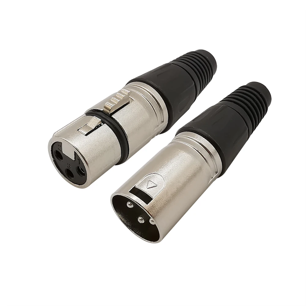 10 Uds 3 pines XLR hembra macho micrófono Cable de Audio conector de Cable Terminal de Cable para conector de soldadura de micrófono - imagen 2