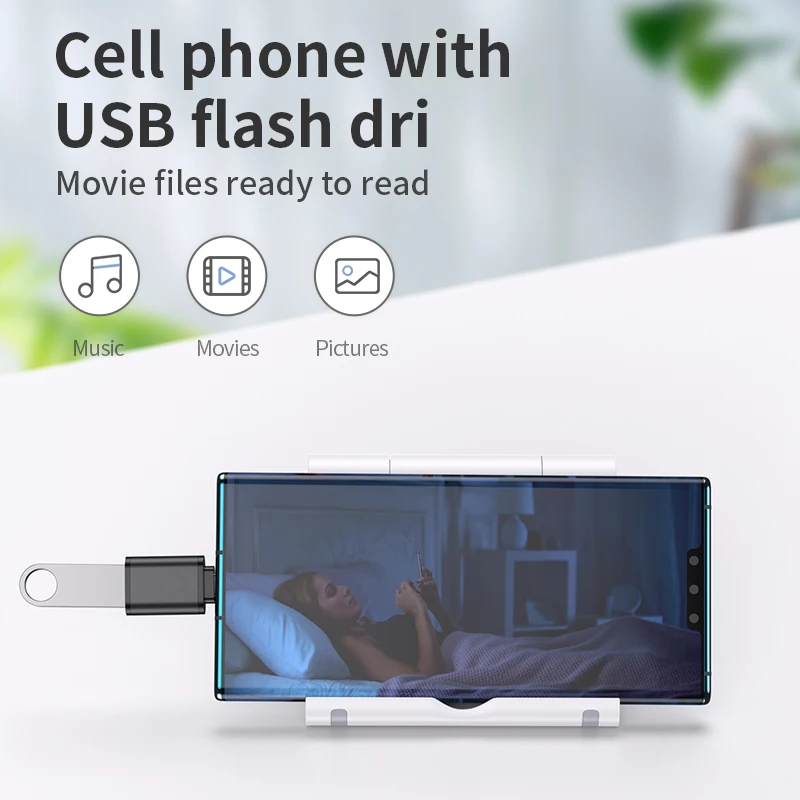 Adaptador USB C OTG a tipo C, convertidor de Cable OTG tipo C rápido para MacbookPro, Samsung, Xiaomi, Huawei - imagen 2