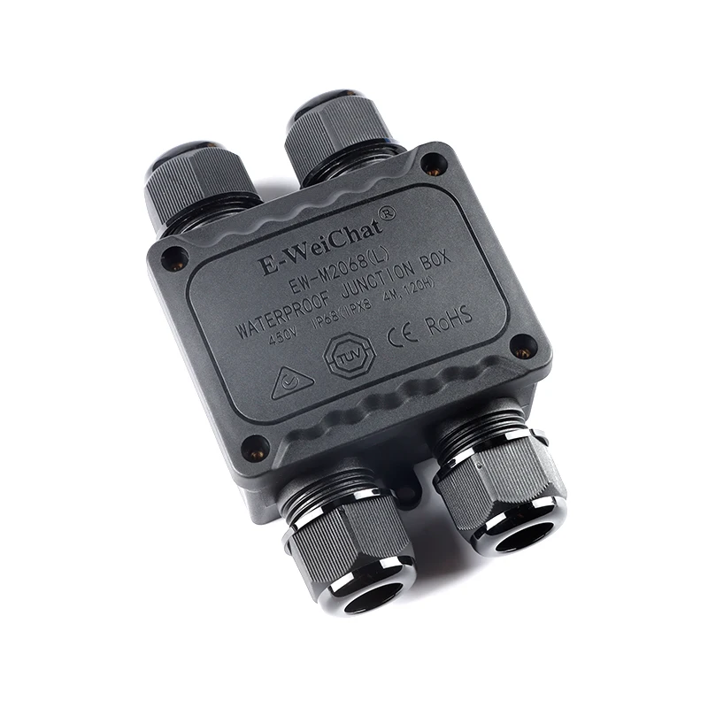 Caja de empalme IP68, Conector de 2-6 vías, 450V, retardante sellado, exterior, resistente al agua, cable eléctrico, Unión de conectores, caja con Terminal - imagen 3