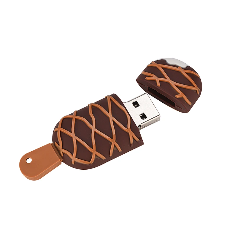 Unidad Flash USB de dibujos animados, pendrive de alta velocidad de 32GB, 64GB, 128GB, 4gb, 8gb, 16gb, modelo de helado U disk 2,0 para ordenador, coche y TV - imagen 4