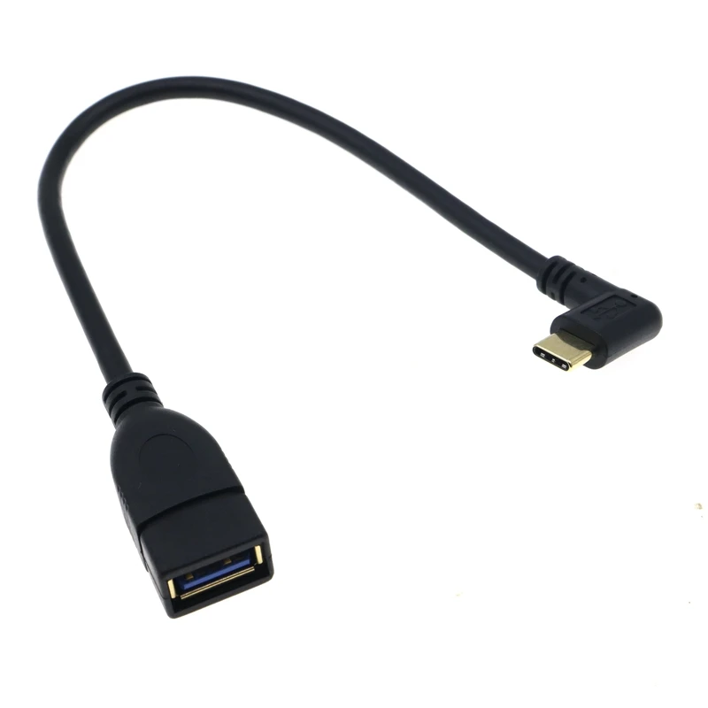 Cable adaptador OTG hembra de 5Gbps, ángulo de 90 grados, tipo C, USB 3,1, macho, para USB 3,0, para teléfonos móviles y tabletas - imagen 3