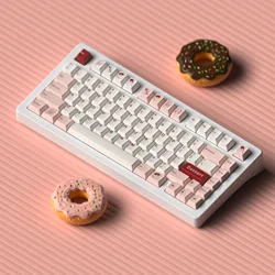 Tapas de Tecla PBT Perfil Cherry – Rosa y Blanco para Teclado Mecánico MX