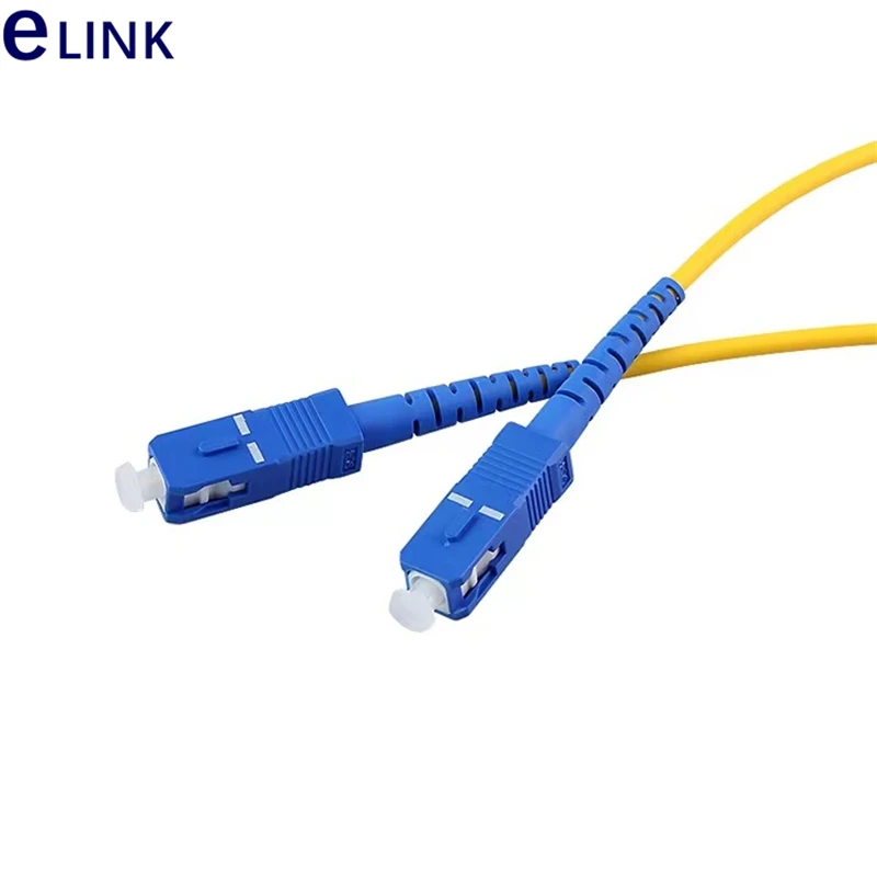 Cable de conexión de fibra óptica 1-50mtr SC-SC SX SM 5m 10m 20m 30m 3,0mm 2,0mm monomodo Simplex SC/UPC puente óptico de fibra PVC ELINK - imagen 5