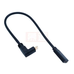 Cable alargador USB-C 3.1 reversible con conector en ángulo de 90°