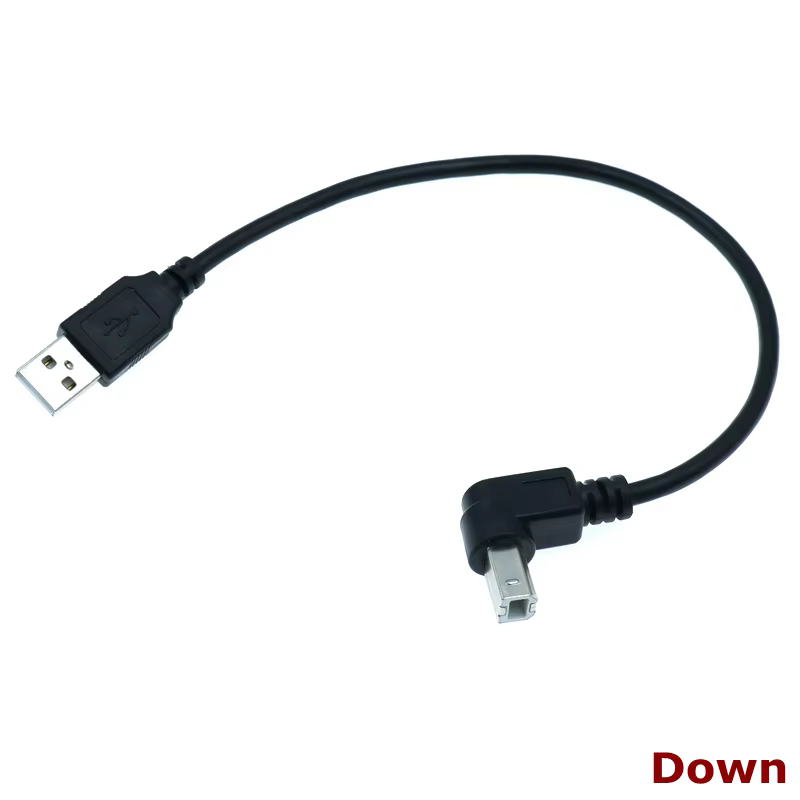 Cable USB 2.0 A Macho a B Macho – Ángulo 90° para Impresora/Escáner - imagen 3