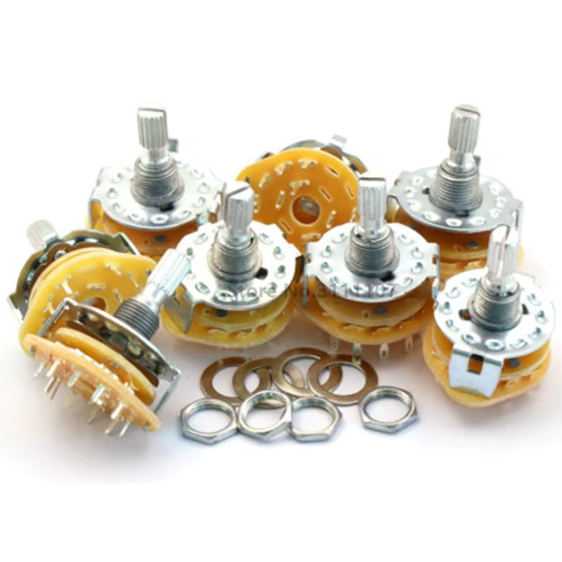 Montaje de Panel de eje RS25, banda selectora de interruptor giratorio, 1P11T, 2P4T, 2P5T, 2P6T, 3P3T, 3P4T, 4P3T, 2 unids/lote