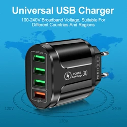 Cargador USB 3 en 1 45W – Carga Rápida QC 3.0 Múltiples Dispositivos