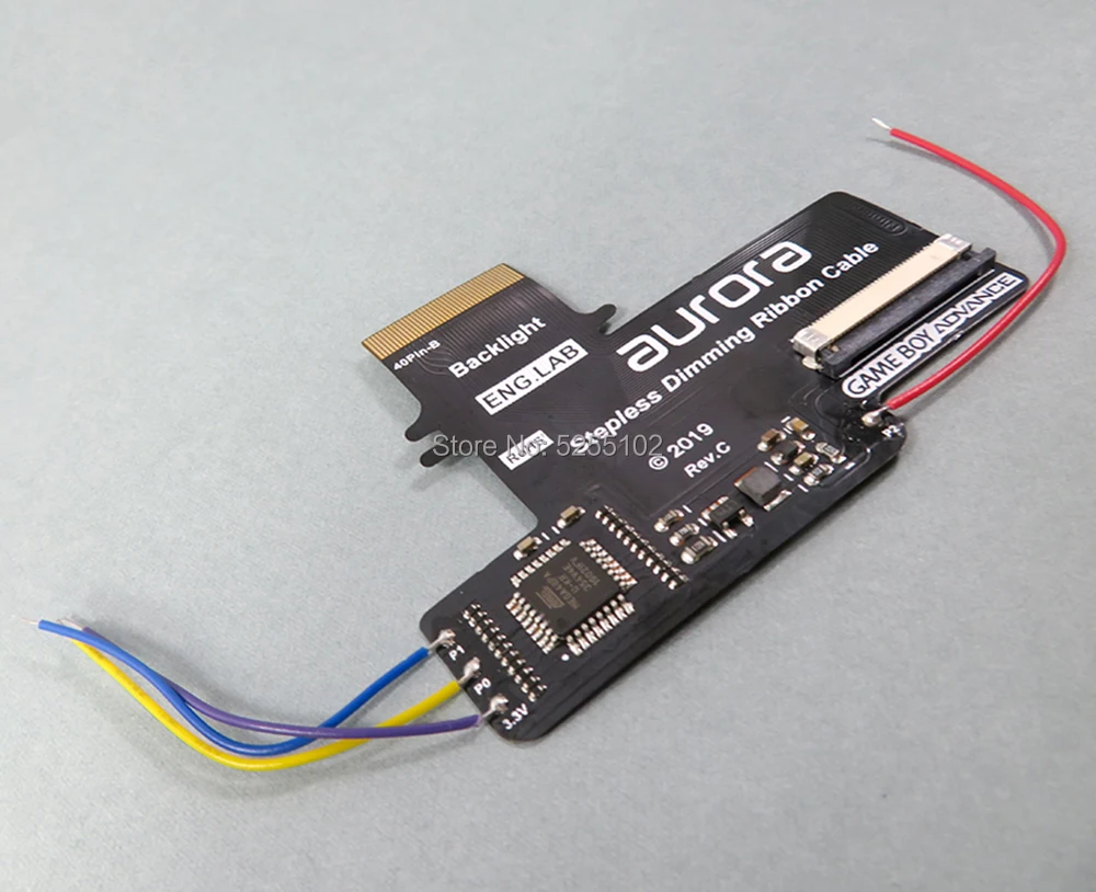 Kit de retroiluminación de cable LCD para GBA, 40 pines, 32 pines, modelo de pantalla, Cable adaptador plisado, consola de juegos, placa de atenuación continua, 1 Uds. - imagen 5