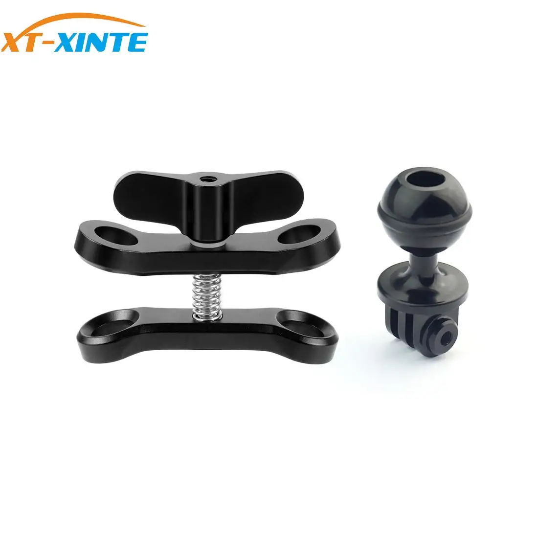 Clip de mariposa extendido para fotografía subacuática, accesorio de aluminio de 1 pulgada, cabeza de bola, CNC, impermeable, actualización, para GoPro SLR