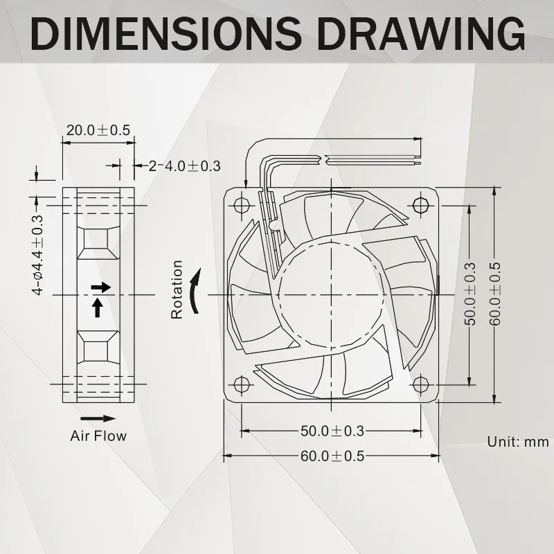 Ventilador enfriador de impresora 3D de doble bola, equipo de máquina sin escobillas, Motor de CC, ventilador de refrigeración, 60x60x20mm, 6020, 12V, 24V, 2 piezas - imagen 5