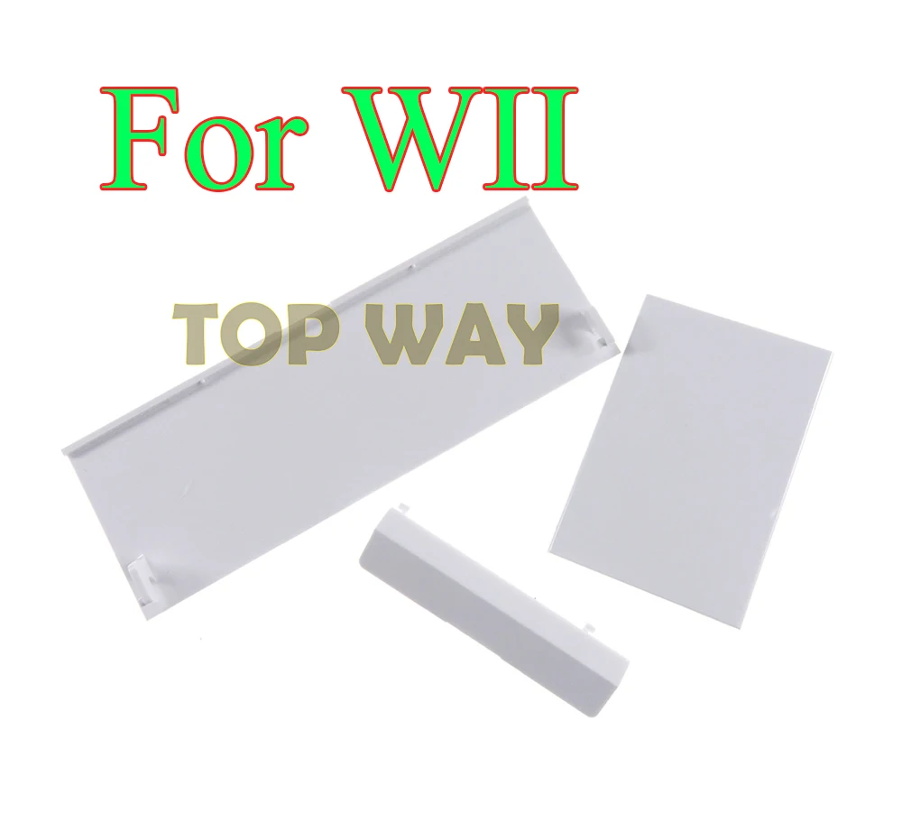 Memeory-cubierta blanca para ranura de tarjeta de Nintendo Wii, accesorio de repuesto, 3 piezas, venta al por mayor, 50 juegos